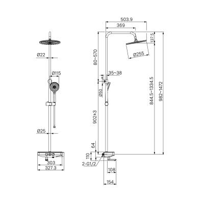 Душевая система IDDIS Shelfy SHESBBTi06