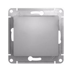 Механизм кнопка нажимная SCHNEIDER ELECTRIC Glossa 1 клавиша алюминий