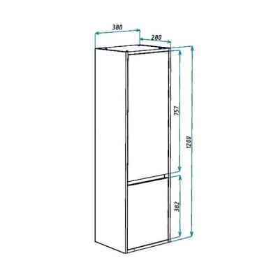 Пенал BELLEZZA Лоренцо 35 L 38*120 см