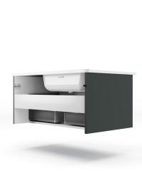 Тумба с раковиной LA FENICE Terra 80 серо-зеленый