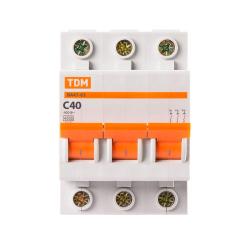 Автоматический выключатель TDM ВА47-63 3Р 40 А С 4,5 кА