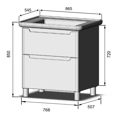 Тумба с раковиной BRIZ Альби 85