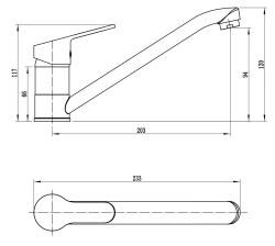 Смеситель для кухни VODA Tide TD05