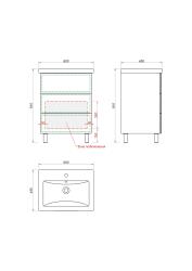 Тумба с раковиной КАКСА-А Silvia 60