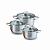 Набор посуды 6пр, нерж. сталь (2+2,6л+3,6л) /Kelli/