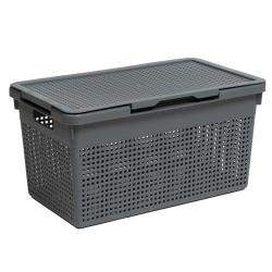 Корзина для белья VIOLET Лофт серый 21 л 562118