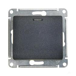 Механизм выключателя SYSTEME ELECTRIC Glossa 1 клавиша с подсветкой антрацит GSL000713