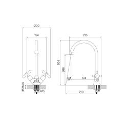 Смеситель для кухни IDDIS Jeals 59000T4C+W04