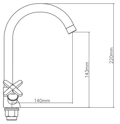 Смеситель для умывальника VODA Star STR26L  