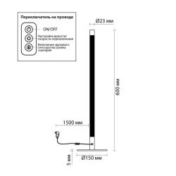 Настольная лампа ODEON Fillini 4335/14TL Черный