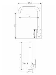 Смеситель для кухни ALFI GPA01-400ni