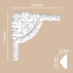 Угловой элемент DECOMASTER 240*240*25 мм DP-8052 A 