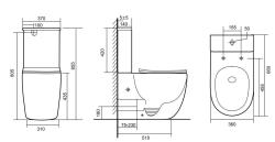 Унитаз-компакт PRATO Bianco CO-6083A