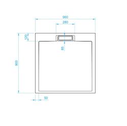 Поддон каменный RGW STL-0099G 90*90 см