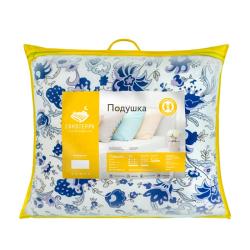 Подушка классическая СОНОТЕРРА EDH-Эконом Полифайбер Белый, синий 70*70 см