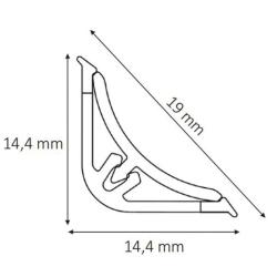 Плинтус LB-15(17) Дуб Вотан 3,0 м, Korner RUS
