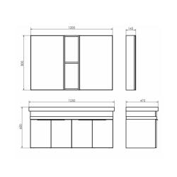 Тумба с раковиной COMFORTY Дуэт 125 