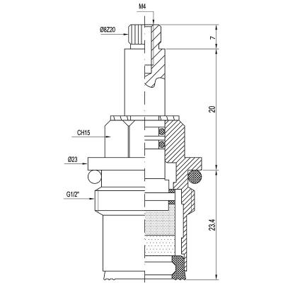 Кран-букса керамическая TERMA 06623
