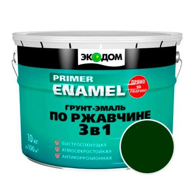 Грунт-эмаль ЭКОДОМ Зеленый мох 10 кг