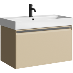 Тумба с раковиной AQWELLA Pure 80 капучино светлый