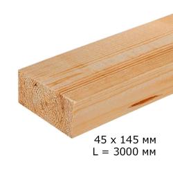 Доска сухая строганная профилированная 45*145*3000 мм