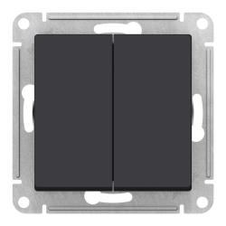 Механизм переключателя SYSTEME ELECTRIC Atlas design 2 клавиши перекрестный карбон ATN001073