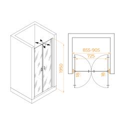 Душевая дверь RGW PA-104B 90 см