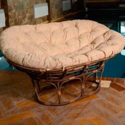 Диван садовый M-GROUP Mamasan Коричневый 1650*1050*390 мм