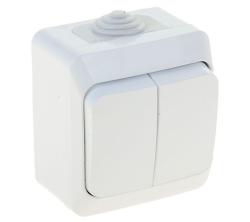 Выключатель MAKEL 2 клавиши белый 18301