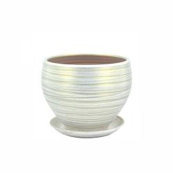 Горшок керамический САДЫ АУРИКИ Модерн Белый 3 л