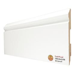 Плинтус ламинированный TECKWOOD Белый фигурный 2150*120*16 мм