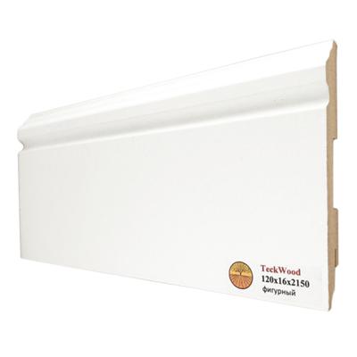 Плинтус ламинированный TECKWOOD Белый фигурный 2150*120*16 мм