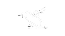 Держатель полотенца FIXSEN Comfort Black кольцо