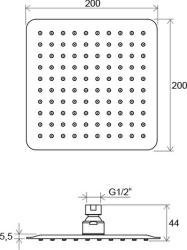 Верхний душ RAVAK Chrome Slim 982.01