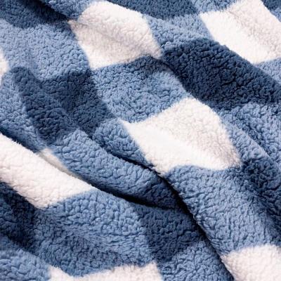 Плед CASA CONFORTE Томлин Клетка Синий 200*220 см