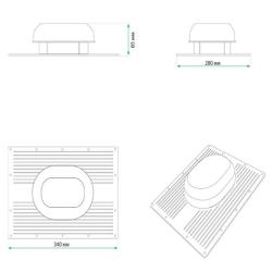 Аэратор кровельный KROVENT Aero-Vent RAL 8017 340*280 мм