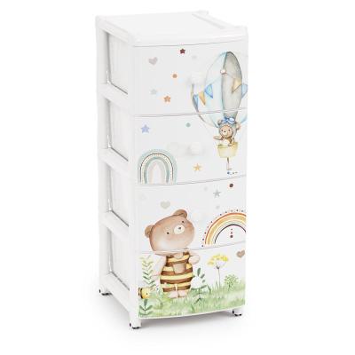 Комод АЛЬТЕРНАТИВА Мишутки 4 секции