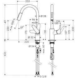 Смеситель для кухни HANSGROHE Focus 31815670