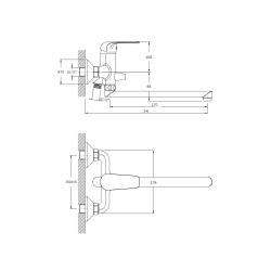 Смеситель для ванны RUSH A381-02-51