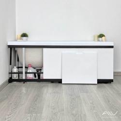 Экран для ванны ALAVANN Rita Black 170 белый 167 см