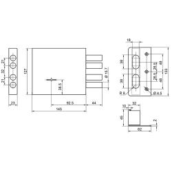 Замок накладной BORDER K Н-8 М 085500