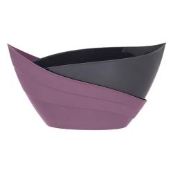Горшок пластиковый BMC Гармония Сливовый, антрацит 1,5 л