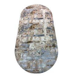 Ковер БЕЛЛА D056A - CREAM SHIRINK / VIZON FDY овал размер 1,2*1,8 м
