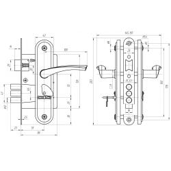 Замок врезной ЗЕНИТ ЗВ-9-4.2 Серебро