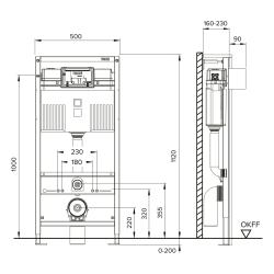 Инсталляция для унитаза TECEbase 3.0 с клавишей N500920 
