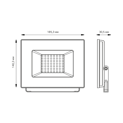 Прожектор LED GAUSS 50W черный 613100250 Прожектор LED GAUSS 50W черный 613100250