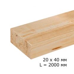 Брус сухой строганный профилированный 20*40*2000 мм