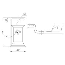 Тумба с раковиной RUVANN Luva 40 