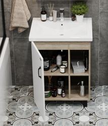 Тумба с раковиной ONIKA Тимбер 60 белый