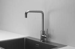 Смеситель для кухни GRANULA Сталь сатин KS-7110